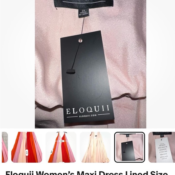 Gorgeous Vibrant Elegant ELOQUII Pink and Red Parachute Plus Size Dress Size 22 - Picture 5 of 5